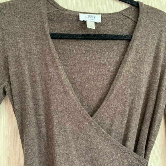 Loft Size Small Brown Sweater Dress - Picture 2 of 8